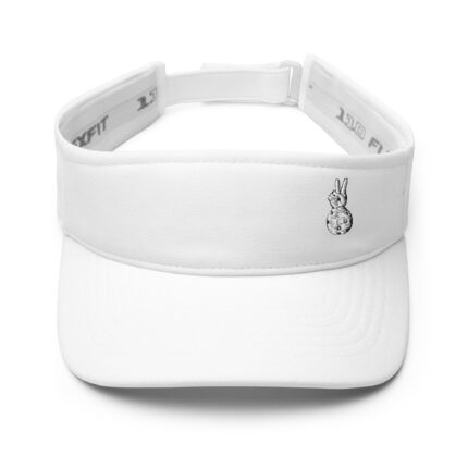 Pickleball visor, white, with the Paddle Hands logo on the left side.